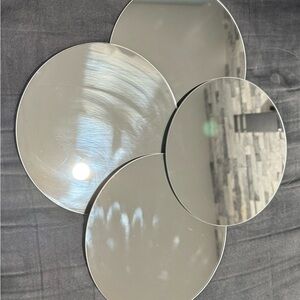 IKEA 4 small Silver Mirror Decor